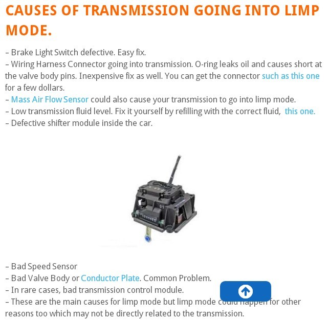 cause of transmission limp mode