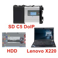 New MB SD C5 DOIP-C5 Star Diagnostic with 2021.6 Software HDD Pre-installed on Second Hand Lenovo X220 Laptop