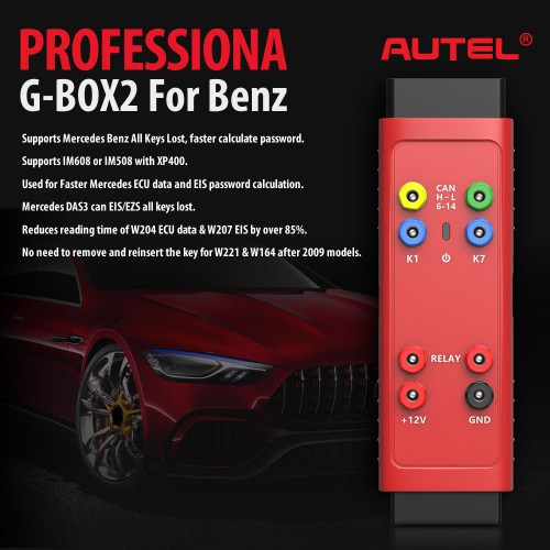 Original AUTEL G-BOX2 Tool for Benz All Keys Lost Work with Autel MaxiIM IM608