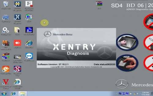 New MB SD C5 DOIP-C5 Star Diagnostic with 6/2021 Software HDD Pre-installed on Second Hand Dell D630 Laptop