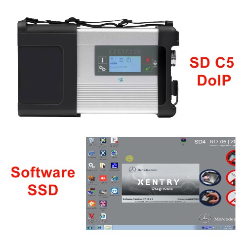 V12/ 2021 MB SD Connect C5 Star Diagnosis with XENTRY Software SSD Support DoIP for Cars and Trucks