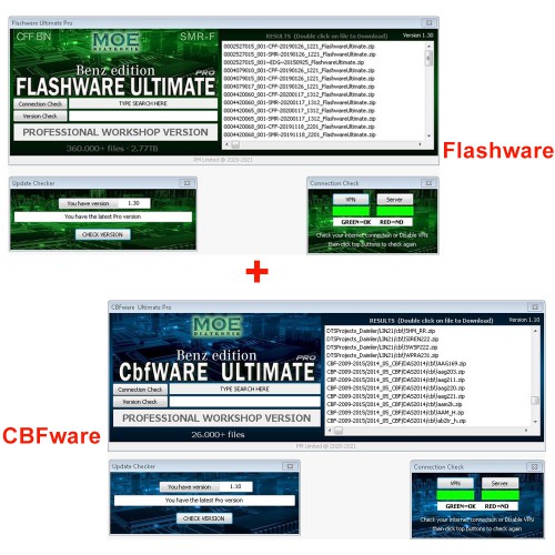 Package Offer Flashware Ultimate Pro & CBFWare Ultimate Pro for all Mercedes Benz Workshop