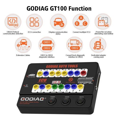 2020 New Original GODIAG GT100 AUTO TOOLS OBD II Break Out Box ECU Bench Connector