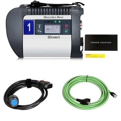 MB SD C4 Plus MB Star C4 Mercedes Star Diagnosis Support DoIP Xentry with LAN and OBD II Cable