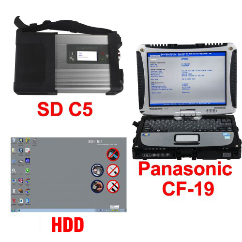 V6/2021 WIN 10 without HHT-WIN MB SD Connect C5 Star Diagnosis Plus Panasonic CF19 I5 4GB Laptop XENTRY HDD Software Pre-installed Ready to Use